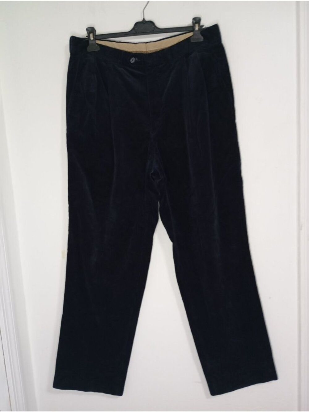 Vintage Santorelli Mens Navy Corduroy Pants Size 35 100% Cotton